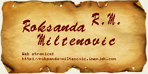 Roksanda Miltenović vizit kartica